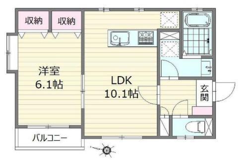 グレースガーデン学芸大(1LDK/3階)の間取り写真