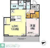 GREEN LINKS(1LDK/2階)の間取り写真