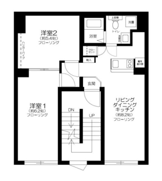 RUYGO OSHIAGE(2LDK/2階)の間取り写真