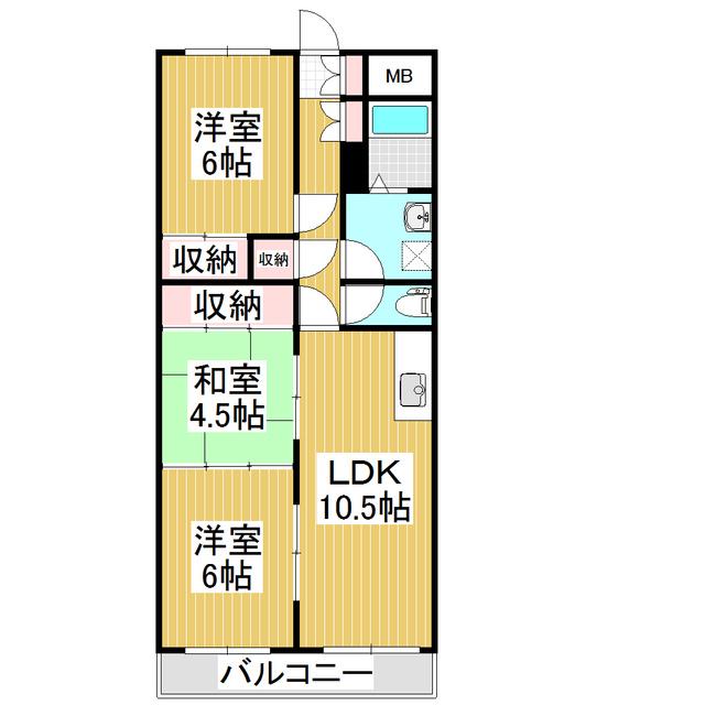 ドリームハウスB(3LDK/3階)の間取り写真