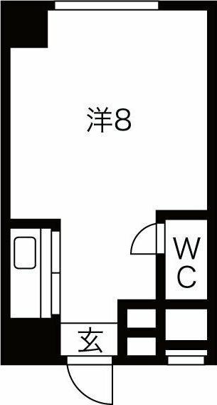 ユニーブル新栄(ワンルーム/6階)の間取り写真