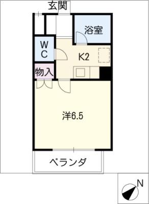 PROXY SQUARE 植田西(1K/1階)の間取り写真