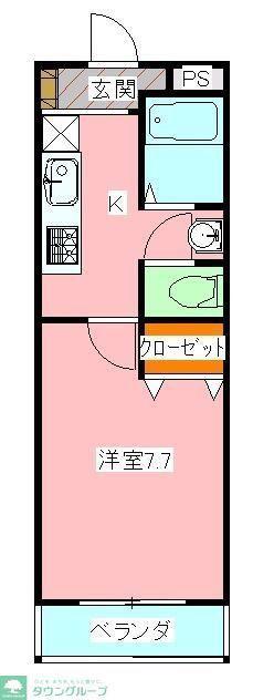 レキシントン(1K/3階)の間取り写真