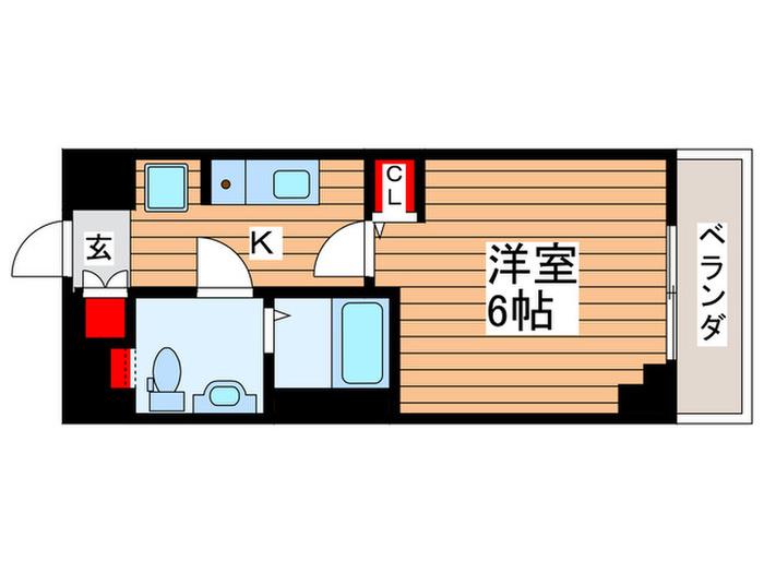アーバンパーク妙典(1K/3階)の間取り写真