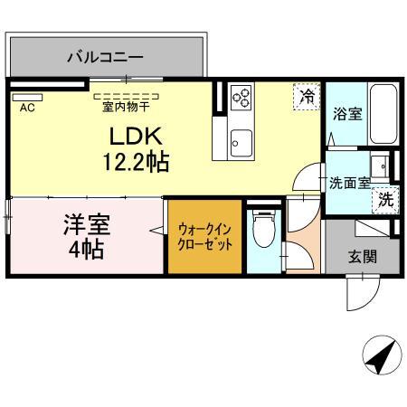 ヴェルデュール(1LDK/2階)の間取り写真