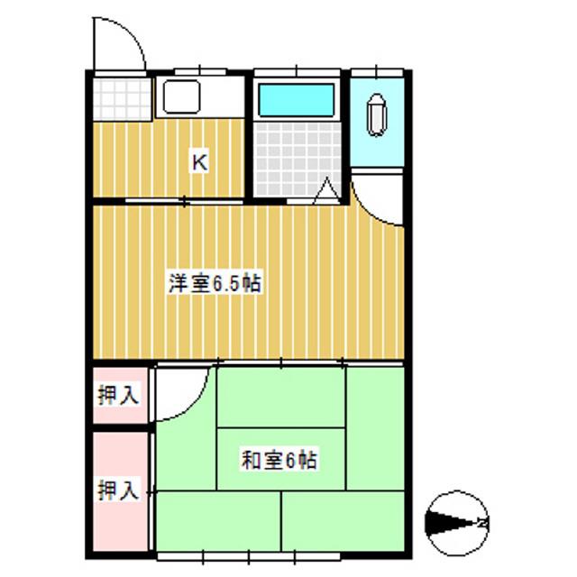 吉池アパート(2K/1階)の間取り写真