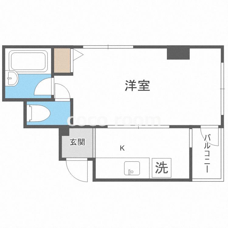プランドールキンエー難波(1K/4階)の間取り写真