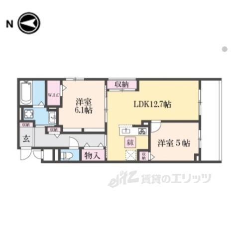レスパスカルム(2LDK/3階)の間取り写真