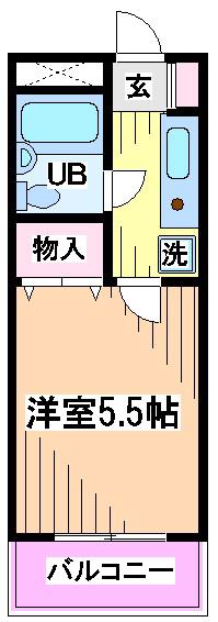 グランド ペア(1K/3階)の間取り写真