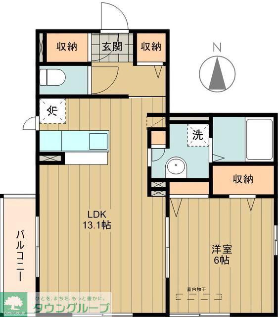 ハーモニーブランツ(1LDK/1階)の間取り写真