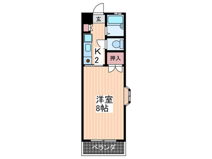 パールマンション(1K/3階)の間取り写真