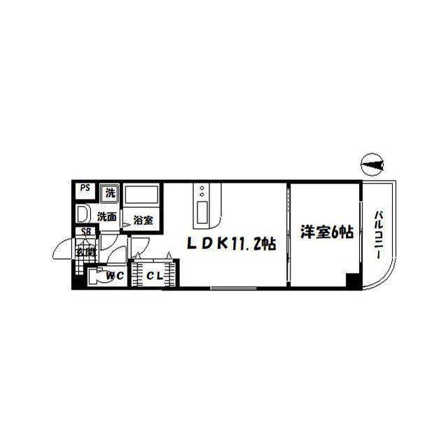 第5アローズ新大阪(1LDK/5階)の間取り写真