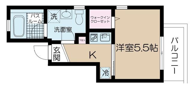 フォレストバレー豊町(1K/3階)の間取り写真