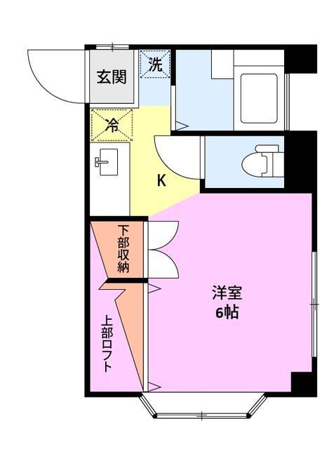 サンライズ陽明(1K/3階)の間取り写真