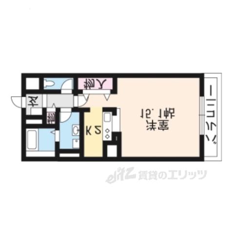 ベルヴィオウミ(ワンルーム/5階)の間取り写真