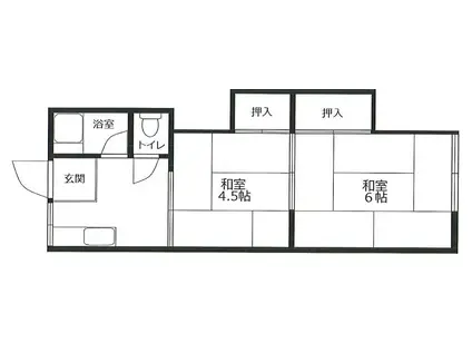 OMマンション寝屋川(2DK/2階)の間取り写真