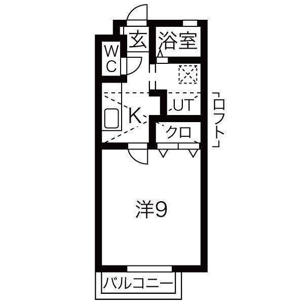 リベルタ(1K/2階)の間取り写真