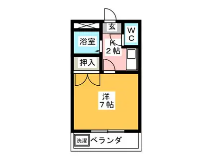 DAS ETAGENHAUS WALDIII(1K/1階)の間取り写真