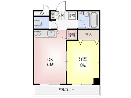 DS COURT(1DK/2階)の間取り写真