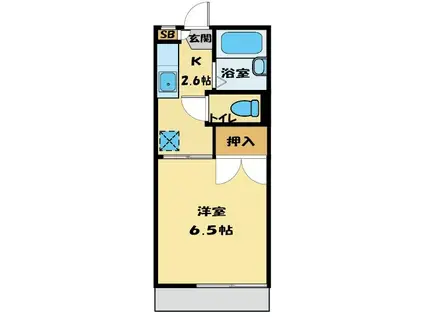 スカイメゾンA(1K/1階)の間取り写真