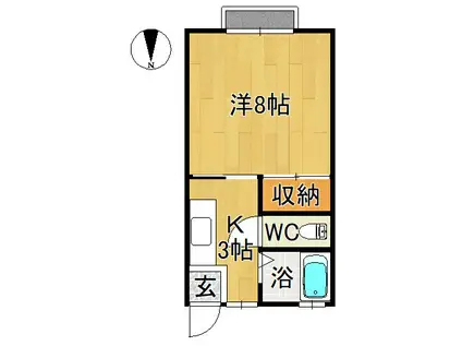 ラフォーレ青山(1K/2階)の間取り写真