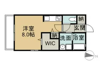 セレマメゾンII(1K/1階)の間取り写真