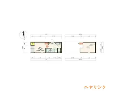 ロフトレジデンス新守山(1K/2階)の間取り写真