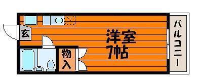 エトワール21 1号館(1K/3階)の間取り写真