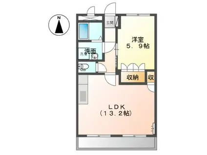 エバー・プレイス(1LDK/2階)の間取り写真