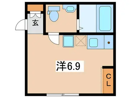 トトギーノ保土ヶ谷(ワンルーム/2階)の間取り写真