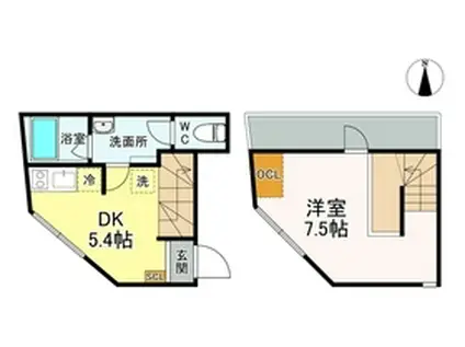 プラティーク神楽坂DUAL プラティーク神楽坂デュアル(1DK/4階)の間取り写真