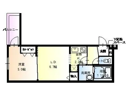 フジパレス瑞光VIII番館(1LDK/1階)の間取り写真