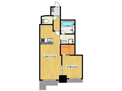 ウイング11(1LDK/5階)の間取り写真