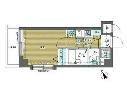 トーシンフェニックス上北沢ツインコート(1K/4階)の間取り写真