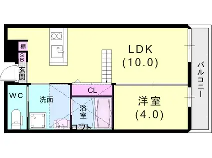 GIULIA須磨浦II(1LDK/3階)の間取り写真