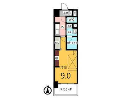 RAFFINE名駅南(1K/3階)の間取り写真