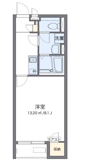 クレイノコニシハウス(1K/2階)の間取り写真