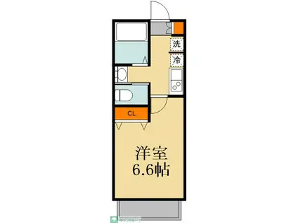 キャメル鶴ヶ島3(1K/3階)の間取り写真