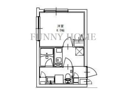 BARK LANE 学芸大学(1K/4階)の間取り写真
