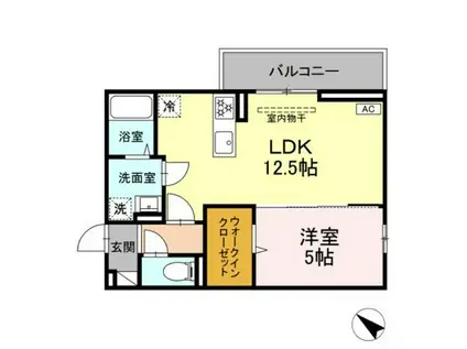 CLASSEUM盛岡駅前(1LDK/1階)の間取り写真
