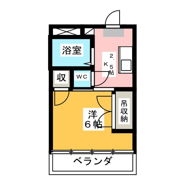 第1ハイツ小池(1K/3階)の間取り写真