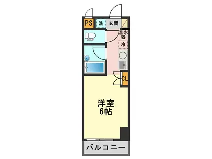 スカイクレスト(ワンルーム/3階)の間取り写真