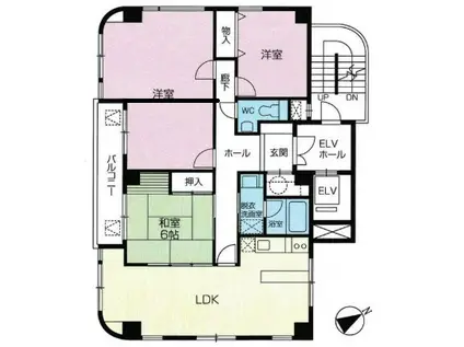 山和ビル(4LDK/5階)の間取り写真