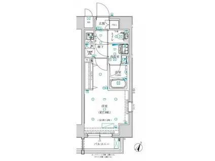 クレイシア板橋蓮沼(1K/2階)の間取り写真