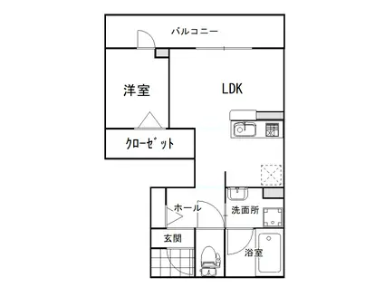 セリシエール陣内(1LDK/1階)の間取り写真