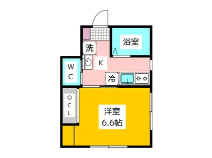 東村山市富士見町5丁目計画(1K/1階)の間取り写真