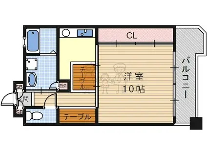 ペルソナグラータ(1K/7階)の間取り写真