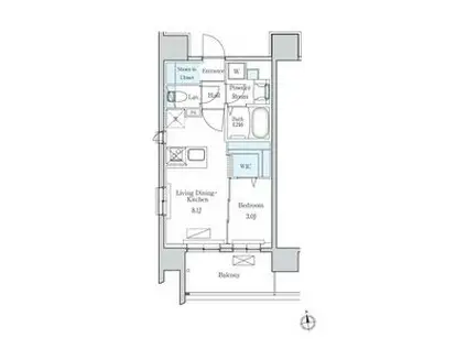 デュオフラッツ栄(1LDK/5階)の間取り写真