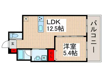 嶋工務店本社ビル工事(1LDK/2階)の間取り写真