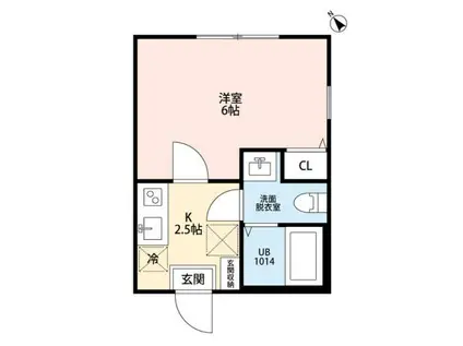 GOLD LAGOON 富岡東(1K/1階)の間取り写真